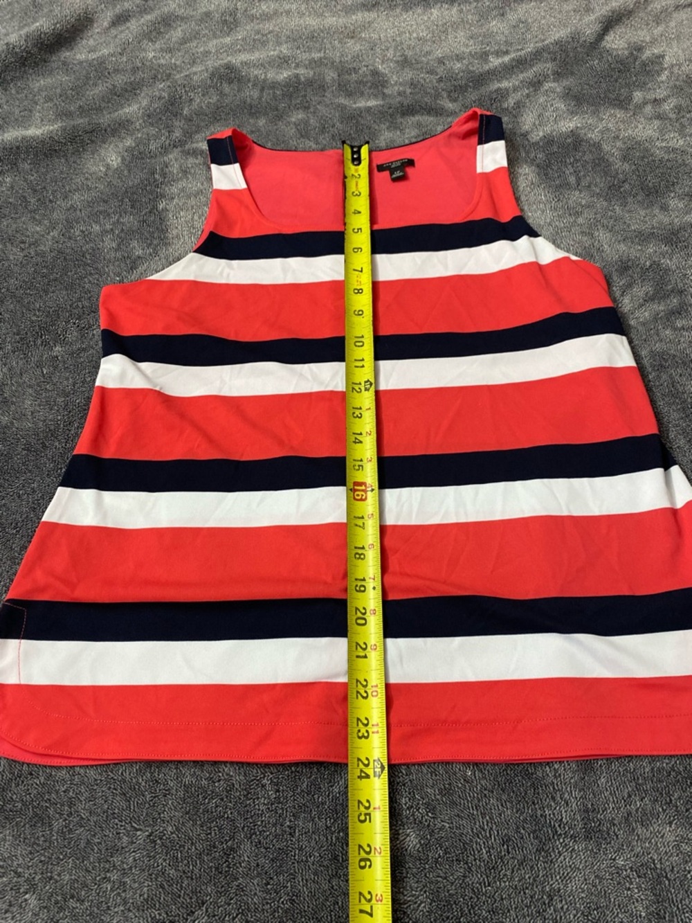 Ann Taylor Petite Nautical Striped Sleeveless Shell Top Size LP Preppy‎ Workwear - Picture 5 of 8